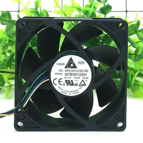 AFB0812SH 8025 12V 0.60A 8CM 温控PWM大风量机箱散热风扇