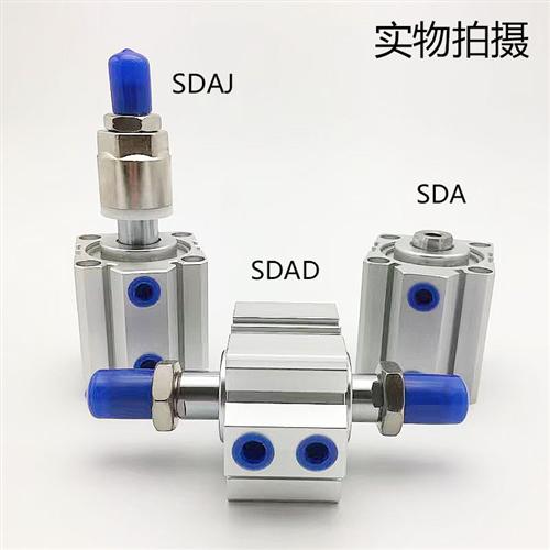 亚德客双出SDAD80X5X10X15X20X25X30X35X40X45X50X70X100-S-B气缸