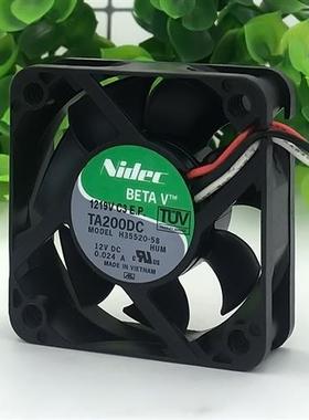 Nidec 5cm超静音 散热风扇5015 12V 0.024A机箱H35520-58 TA200DC