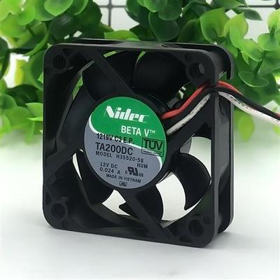 Nidec 5cm超静音 散热风扇5015 12V 0.024A机箱H35520-58 TA200DC
