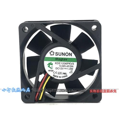 原装  TAJUN KDE1206PKV2 12V 1.1W 6CM 6020 3线 超静音风扇