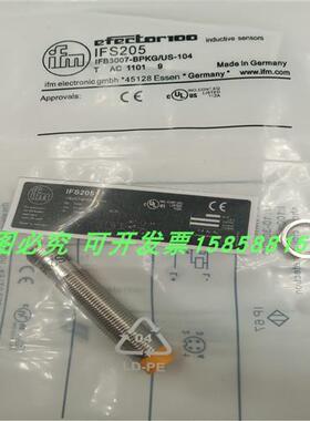 接近开关IFS205四针插头式PNP常开IFB3007-BPKG/US-104传感器全新