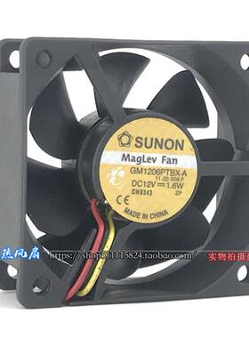 台湾GM1206PTBX-A 静音 12V1.6W 6CM 6025电源机箱散热风扇