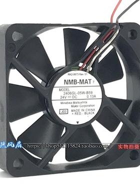 6CM 6015 24V 0.13A静音 变频器 电源散热风扇2406GL-05W-B59