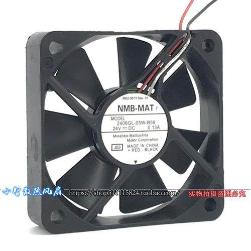 6CM 6015 24V 0.13A静音 变频器 电源散热风扇2406GL-05W-B59