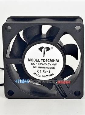 EC 风扇 6CM/厘米 AC110V-220V交流 双滚珠 大风量 散热风扇 6020