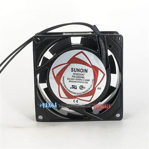 轴流风机SF8025AT散热风扇P/N2082HBL/HSL 220V机柜80*25mm