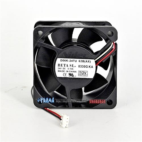 Nidec 6CM 6025 24V 机箱变频器静音散热风扇D06K-24TU 62B(AX)