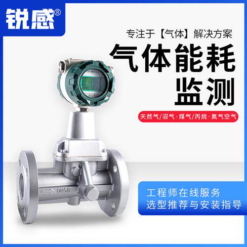 智能lux旋进旋涡流量计天然气计量流量表DN25沼氮气压缩空气防爆