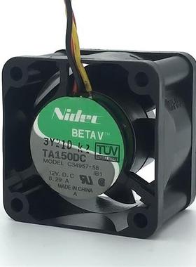 日本Nidec TA150DC C34957-58 12V 0.29A 4028 4cmIBM机箱3针风扇