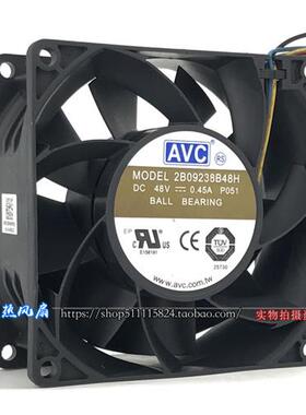 9CM风扇9038 48V 0.45A 2B09238B48H PWM调速 大风量散热风扇