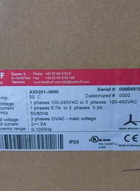 驱动器AX5201-0000   现货供应质保一年