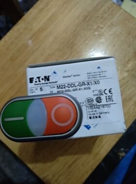 伊顿金钟穆勒双位弹簧复位开关按钮头 M22-DDL-GR-X1/X0现货