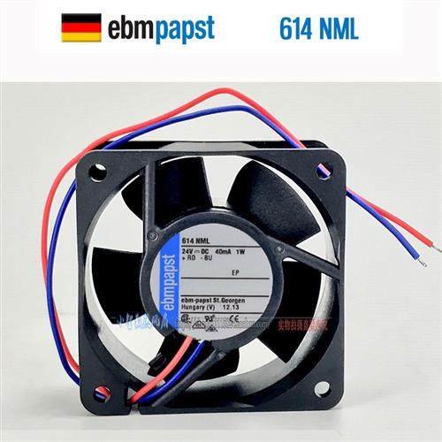 原装ebmpapst依必安派特 614NML 6025 DC24V 1W 变频器 散热 风扇