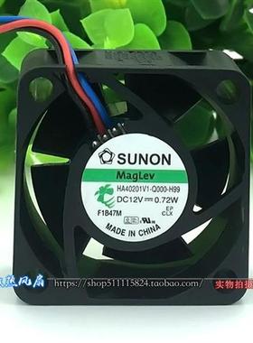 sunon 4020 12v 0.72W 4cm厘米直流磁浮静音交换机小散热风扇