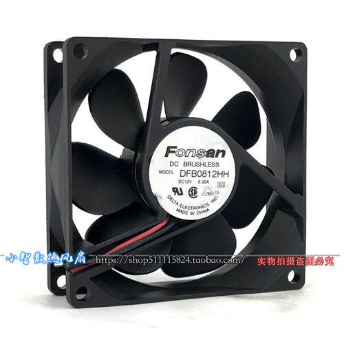 Fonsan 8CM 风扇 8025 12v 0.30A 静音 机箱 DFB0812HH  散热风扇