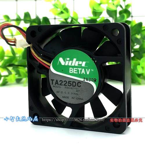 日本NIDEC 6CM厘米TA225DC R34487-57 5V 0.31A 6015机箱散热风扇