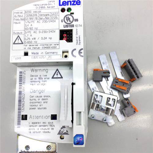 原装进口伦茨8200变频器 E82EV251-2C E82EV251K2C 250W 220V现货