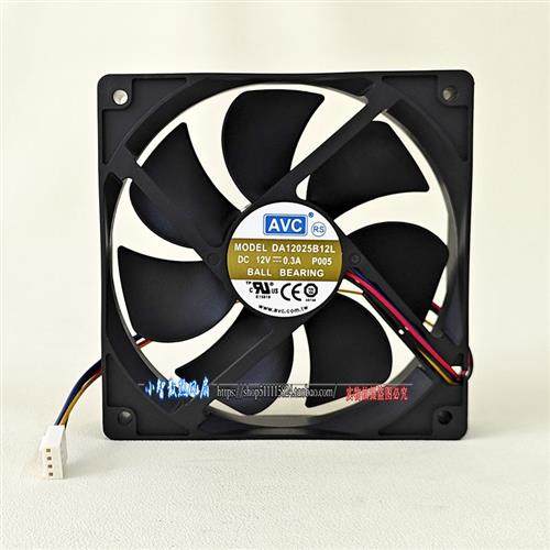 全新 DA12025B12L  12V 0.3A 12cm 12025 静音4针PWM散热风扇