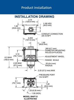 美国Ccs压力开关604P/604P12/604P15/604P21/604P31差压通用原装