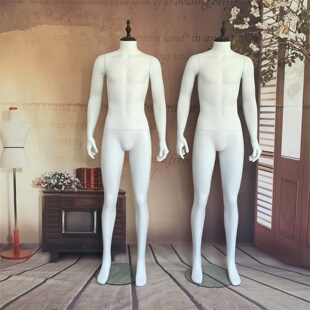 全身模特道具平头模特木盖葫芦头橱窗模特男模展示道具颜色定制