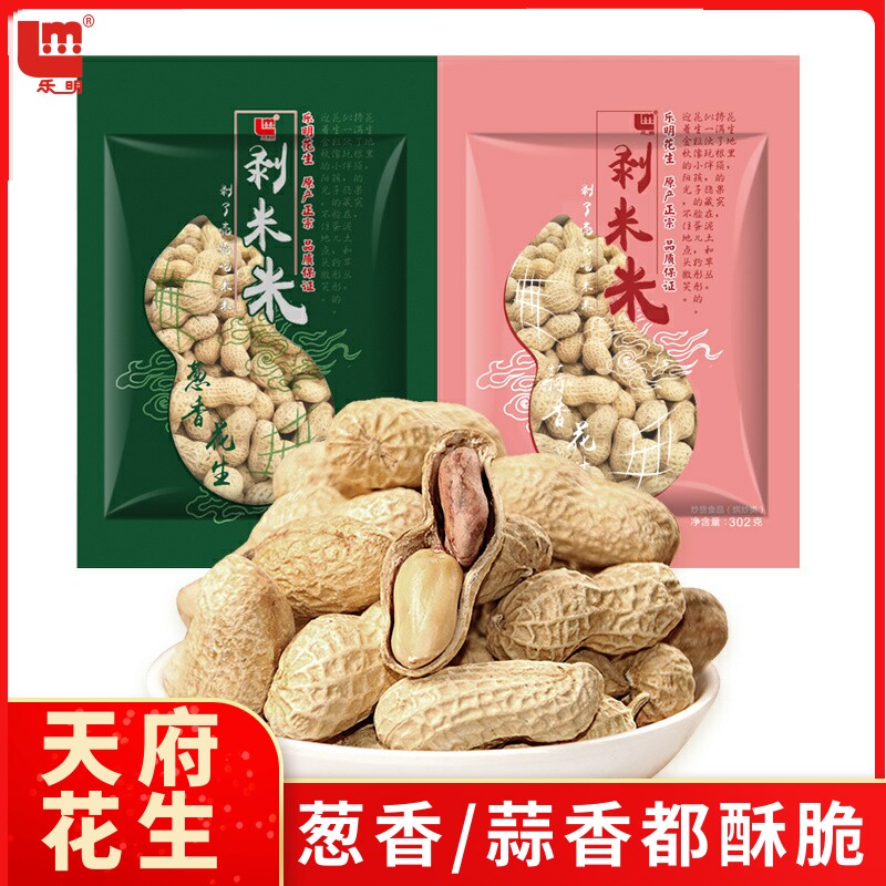 乐明花生302g四川特产葱蒜香