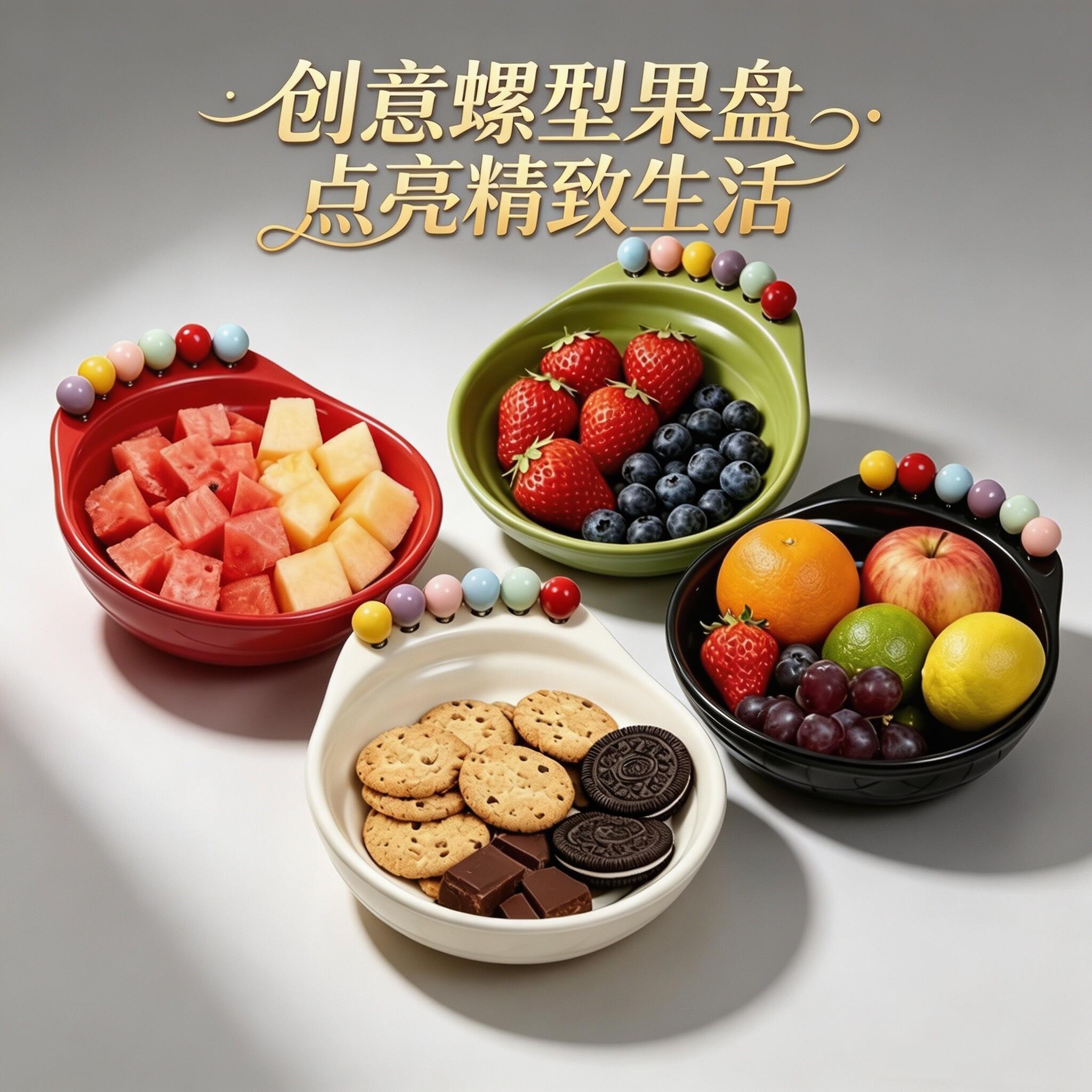 创意多巴胺水果盘家用2026