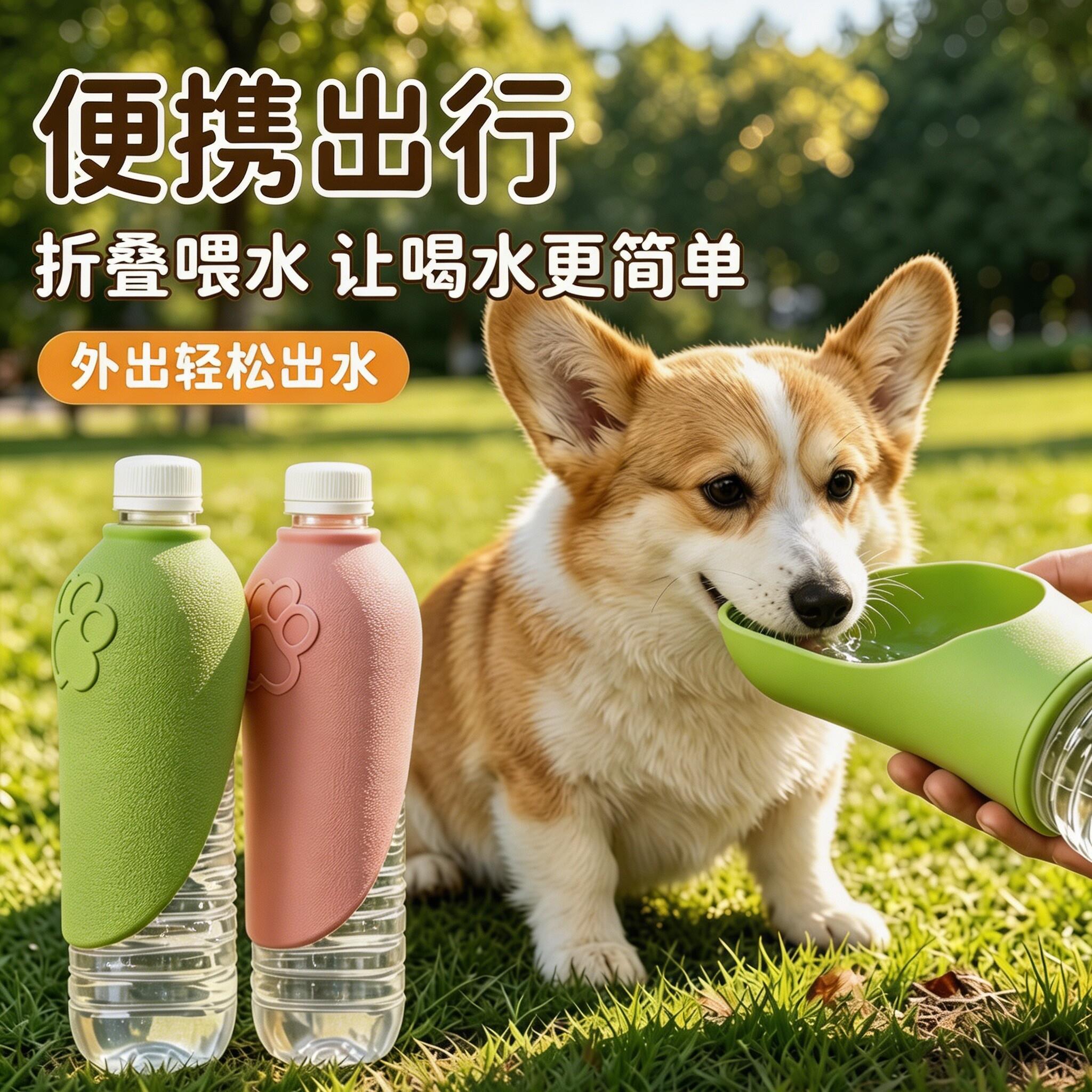 宠物喝水神器狗猫喂水遛