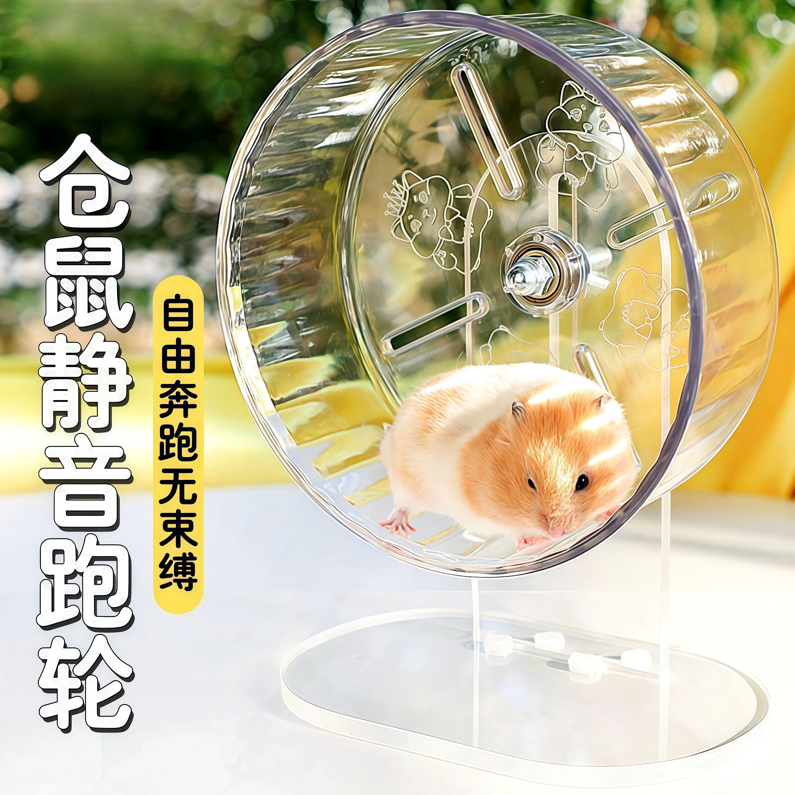 仓鼠透明加宽跑轮带支架