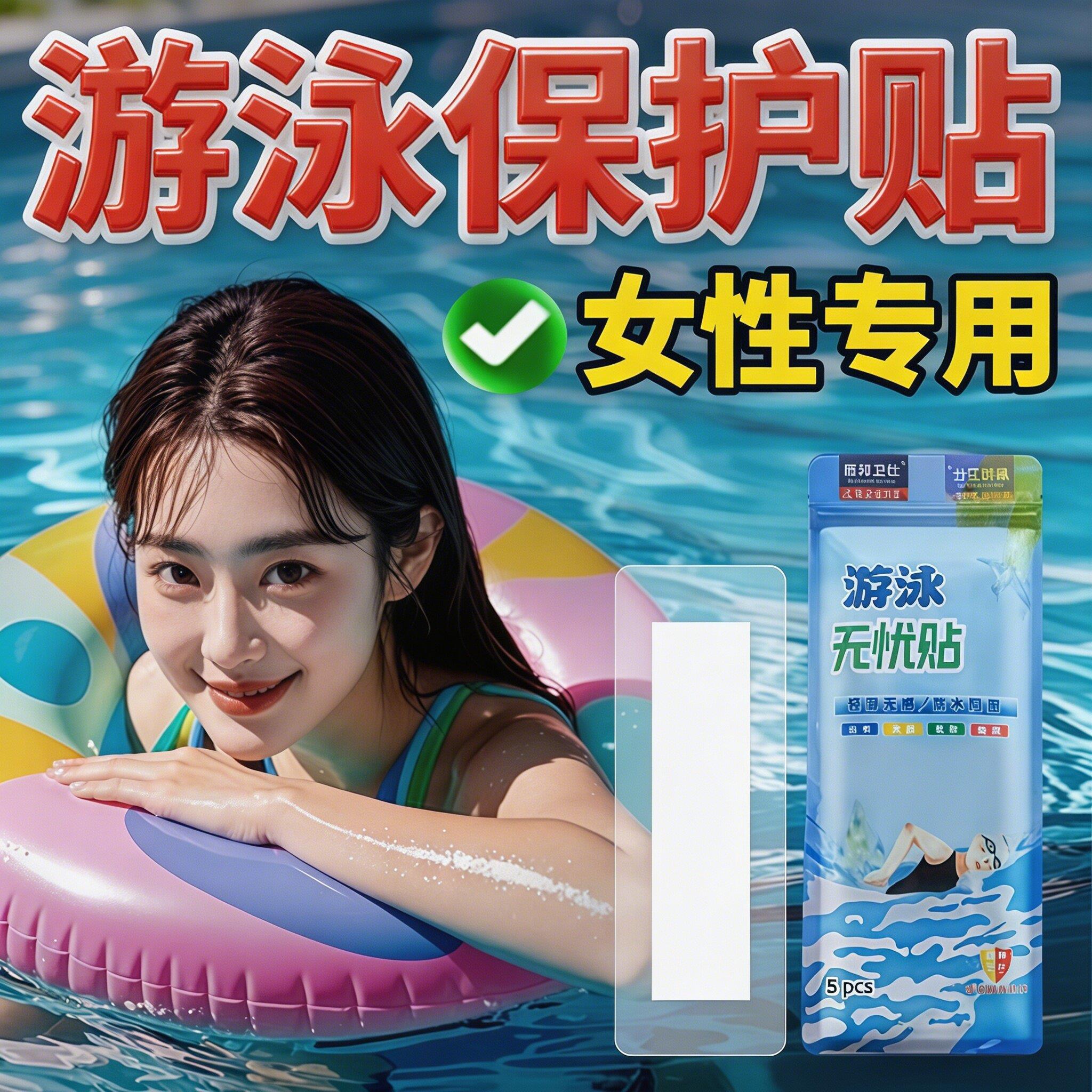 女性游泳私密防水贴泡温