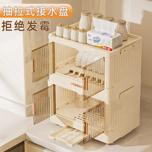 厨房专用沥水碗柜密封碗碟收纳架箱家用小型放碗出租房用2025新款