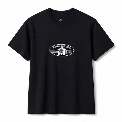 Lee夏季新款纯棉圆领黑白短袖T恤LMT0100403RX00F-K14000-K11000