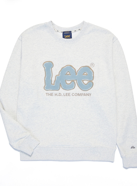 Lee韩国设计男女同款休闲卫衣灯芯绒贴布LUT010383207786-A08491