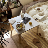 北欧芬兰网红小桌子小茶几小户型简约中古风小方桌飘窗桌奶油风