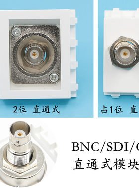 128型SDI直插模块地插配件 BNC监控Q9母头免焊直通式面板插座芯子