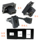 带延长线86型面板配件免焊接直通口 黑色HDMI插座模块弯头直头插式