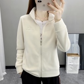 户外新款 抓绒衣女上衣秋冬保暖双面加厚冲锋衣内胆摇粒绒外套开衫