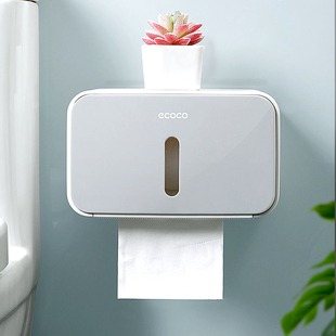创意放卫生纸盒置物架壁挂防水纸巾盒厕所卷纸厕纸盒卫生间免打孔