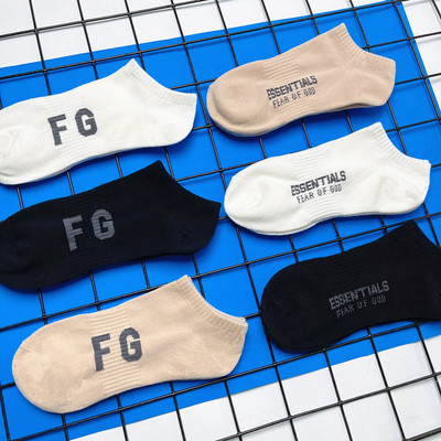 潮牌FOG复线吸汗棉运动短袜船袜