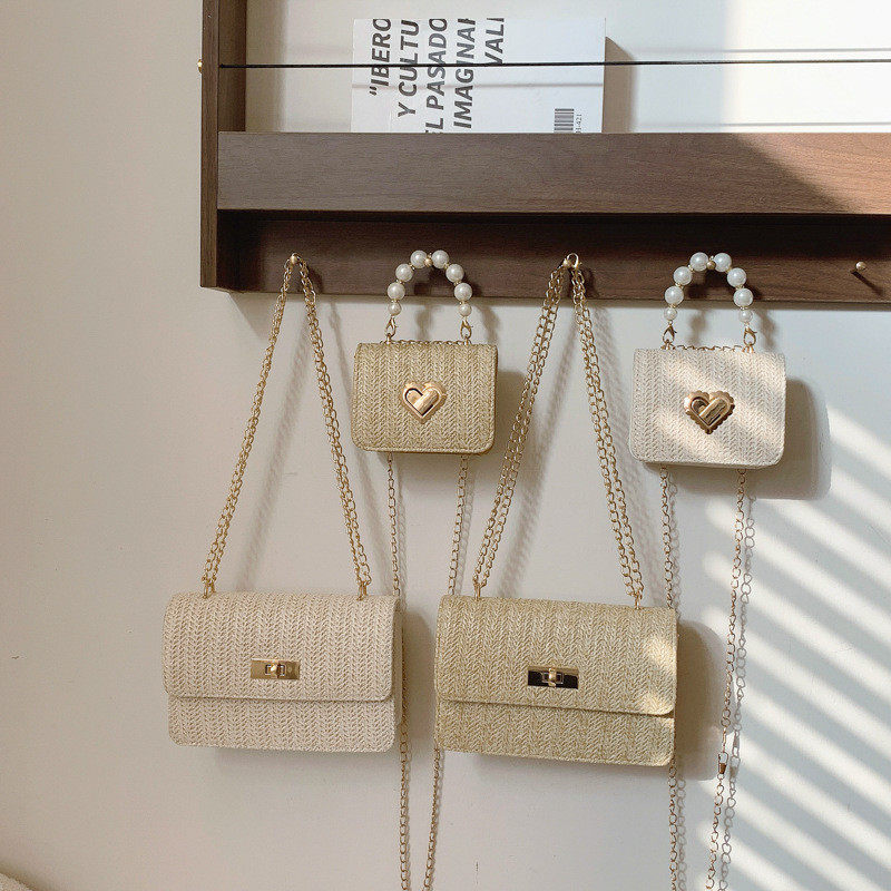 26款夏天草编链条小方包包女新款潮简约时尚转锁腋下包单肩斜挎包,箱包皮具/热销女包/男包,小方包,淘宝优惠券,粉丝福利购,淘宝优惠卷