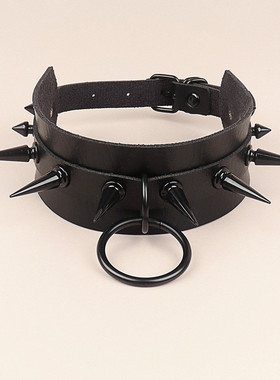 欧美原宿风铆钉O形项圈