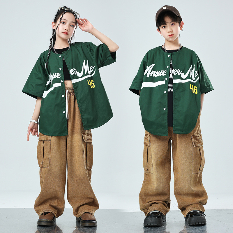 街舞儿童潮服马甲套装炫酷爵士舞