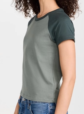 小喜家 国内现货 25春夏 REDONE 运动风舒适全棉拼色短袖T恤