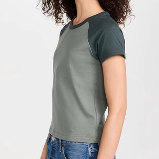 小喜家 国内现货 25春夏 REDONE 运动风舒适全棉拼色短袖T恤