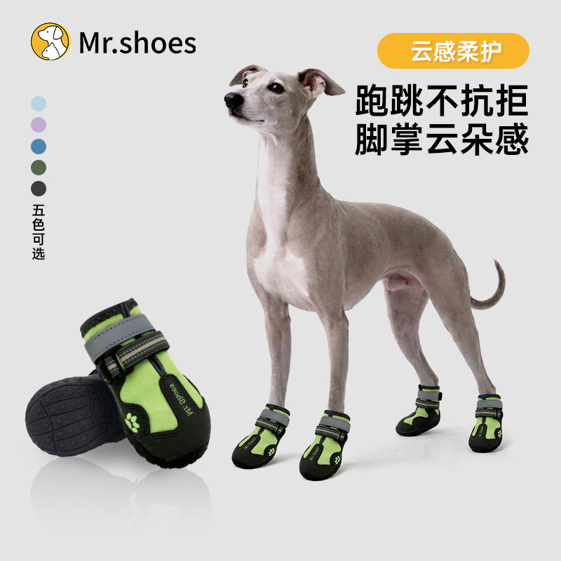 Mr.shoes狗狗鞋子中大型犬宠物鞋柯基边牧金毛防溅水透气大狗鞋