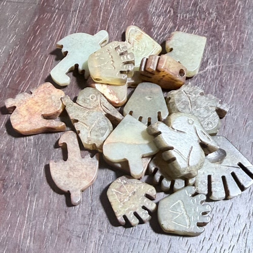 高古中古明清古玉动物挂件DIY配件兔子蝉龟吊坠卡通玉坠玉佩收藏