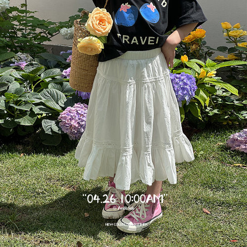 Ambb艾摩贝贝女童2024夏季新品儿童中长款半身裙
