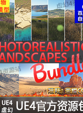 UE4虚幻4 Photorealistic Landscape Bundle 1照片级山脉地貌场景