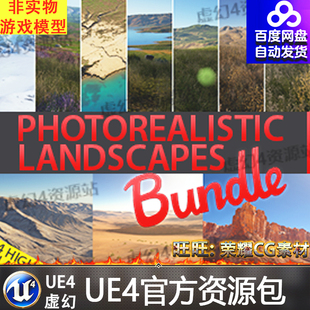 1照片级山脉地貌场景 UE4虚幻4 Photorealistic Landscape Bundle