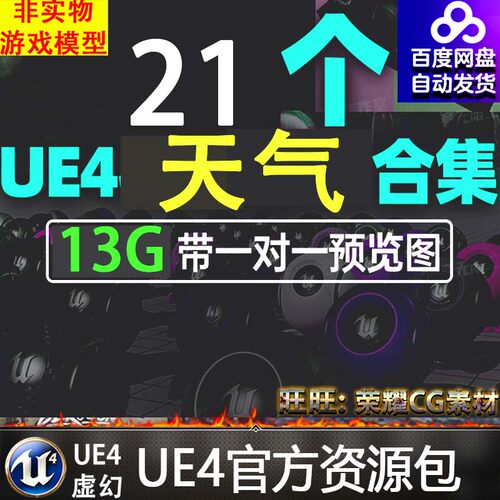 UE4虚幻 动态天空盒云昼夜无限天气天空风雪系统环境素材合集包 - 封面